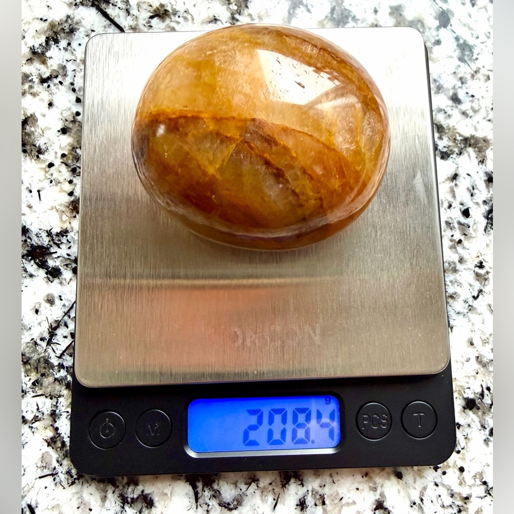 Golden Healer Quartz Palm Stone—_Large - Picture 5 of 5